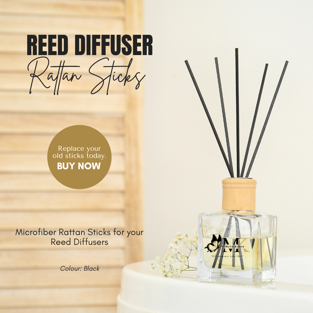 Black Reed Diffuser Rattan Sticks_0