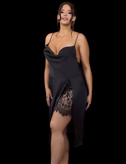 Black Satin night dress