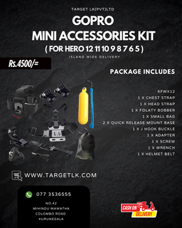 Gopro  Mini Accessories Kit  ( for Hero 12 11 10 9 8 7 6 5 )