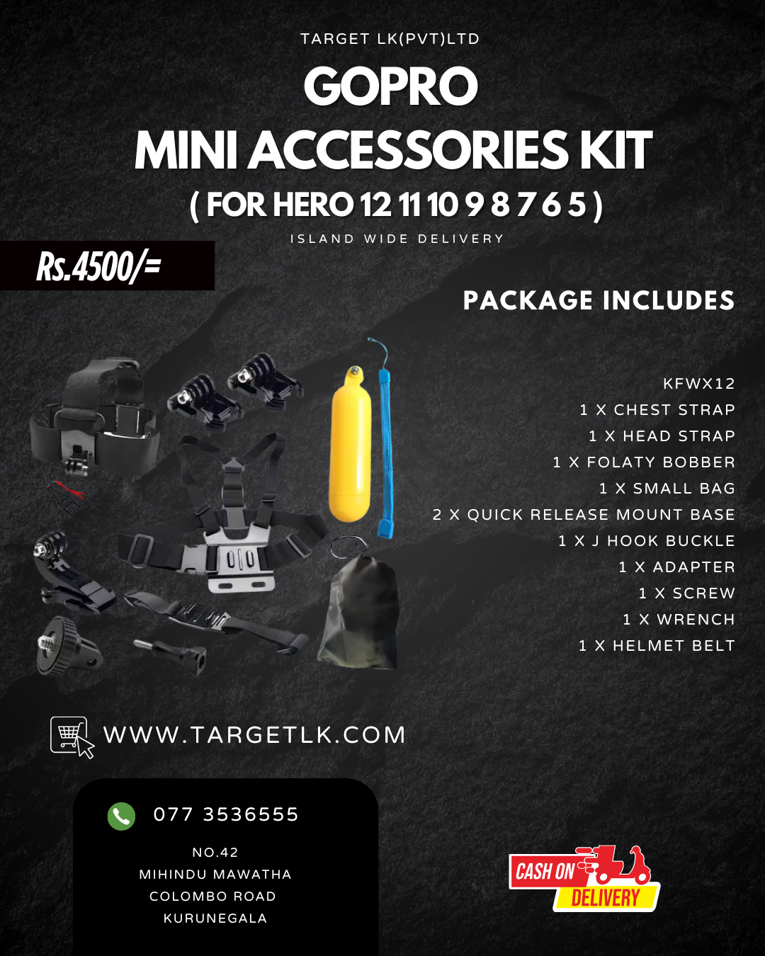 Gopro  Mini Accessories Kit  ( for Hero 12 11 10 9 8 7 6 5 )_1