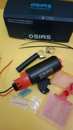   OSIAS 340LPH Fuel Pump Universal In-Tank | High Flow 12V Petrol E85 | Turbo/NA Modified Car Support 600HP