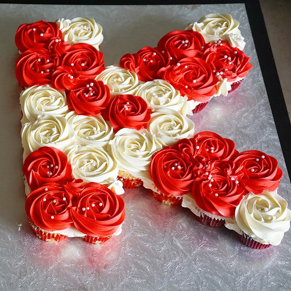 Monogram/Number Pull-Apart Cake