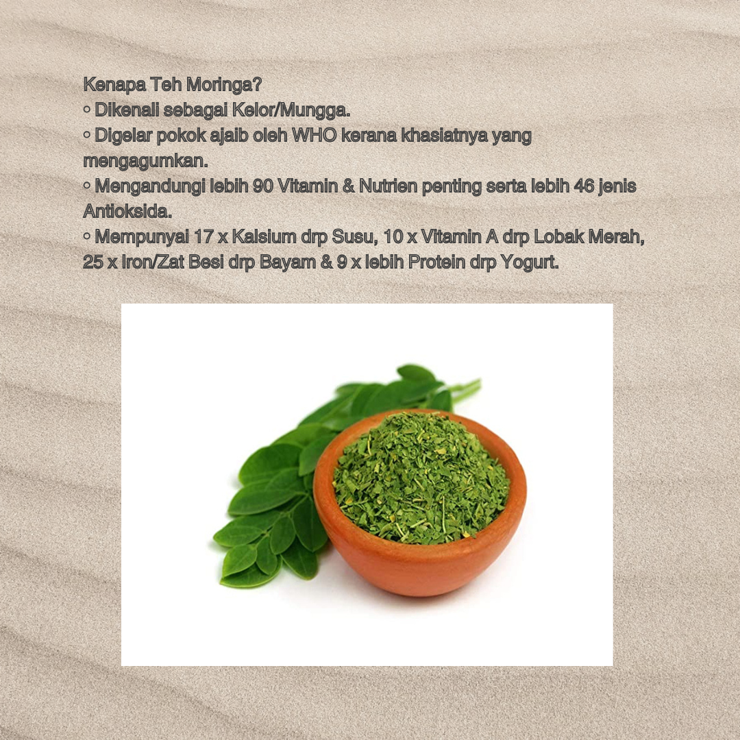 Pokok Kelor Daun Mungga Herba Moringa Oleifera Leaf 100 gram rm10_2