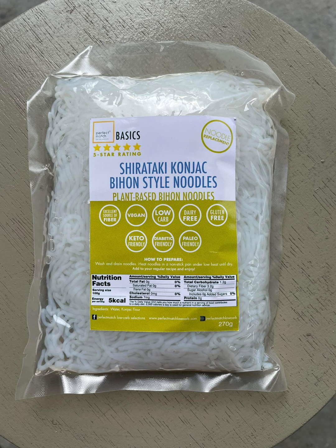 Shirataki Konjac Bihon Style Noodles (270g)