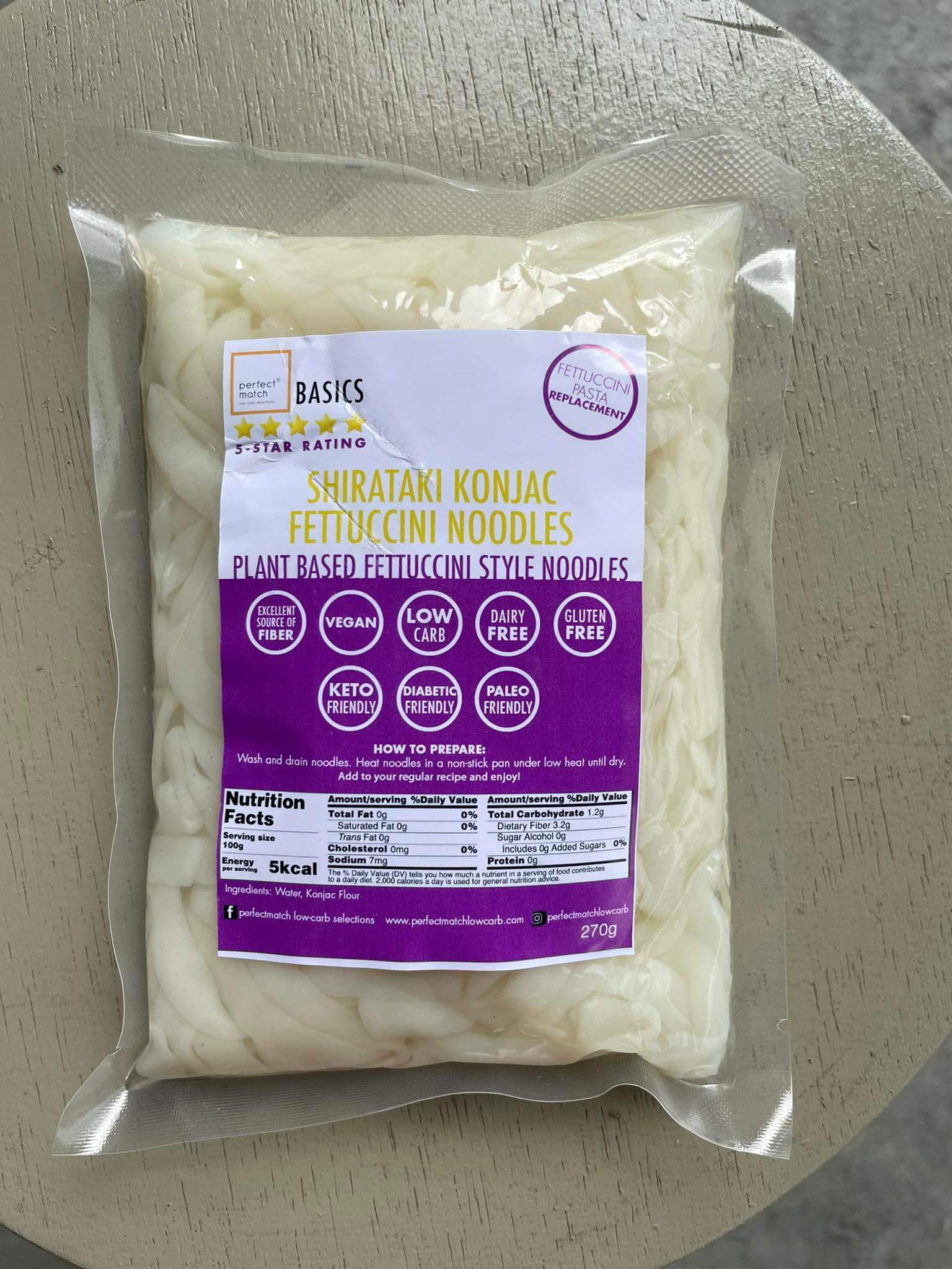 Shirataki Konjac Fettuccine Pasta  (270g)_0