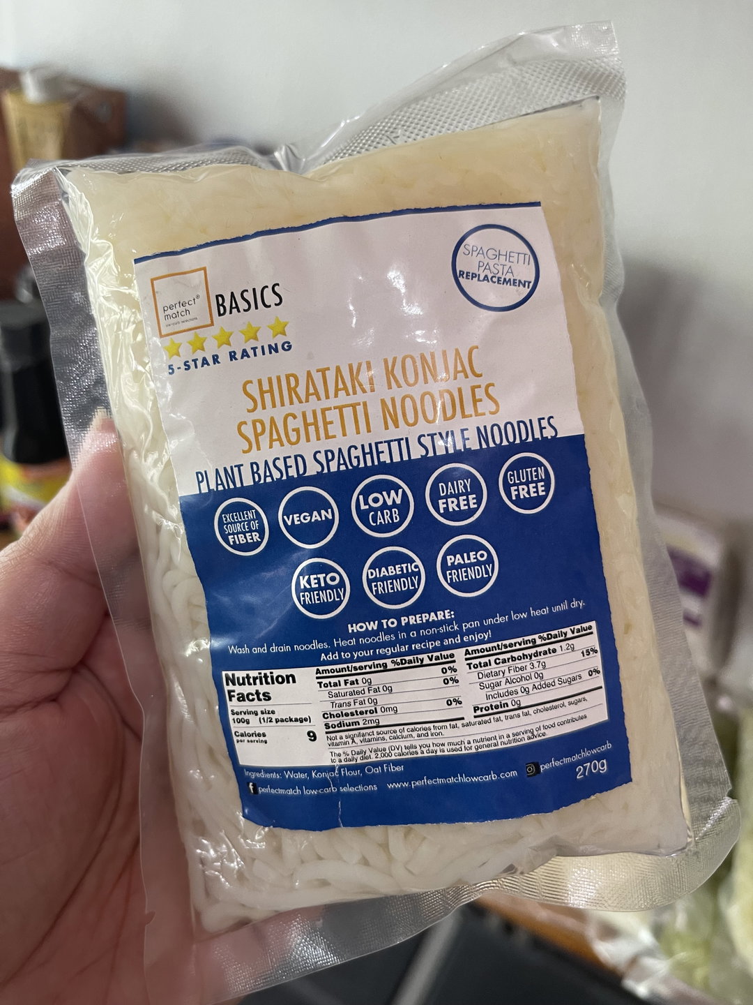 Shirataki Konjac Spaghetti Noodles (270g)