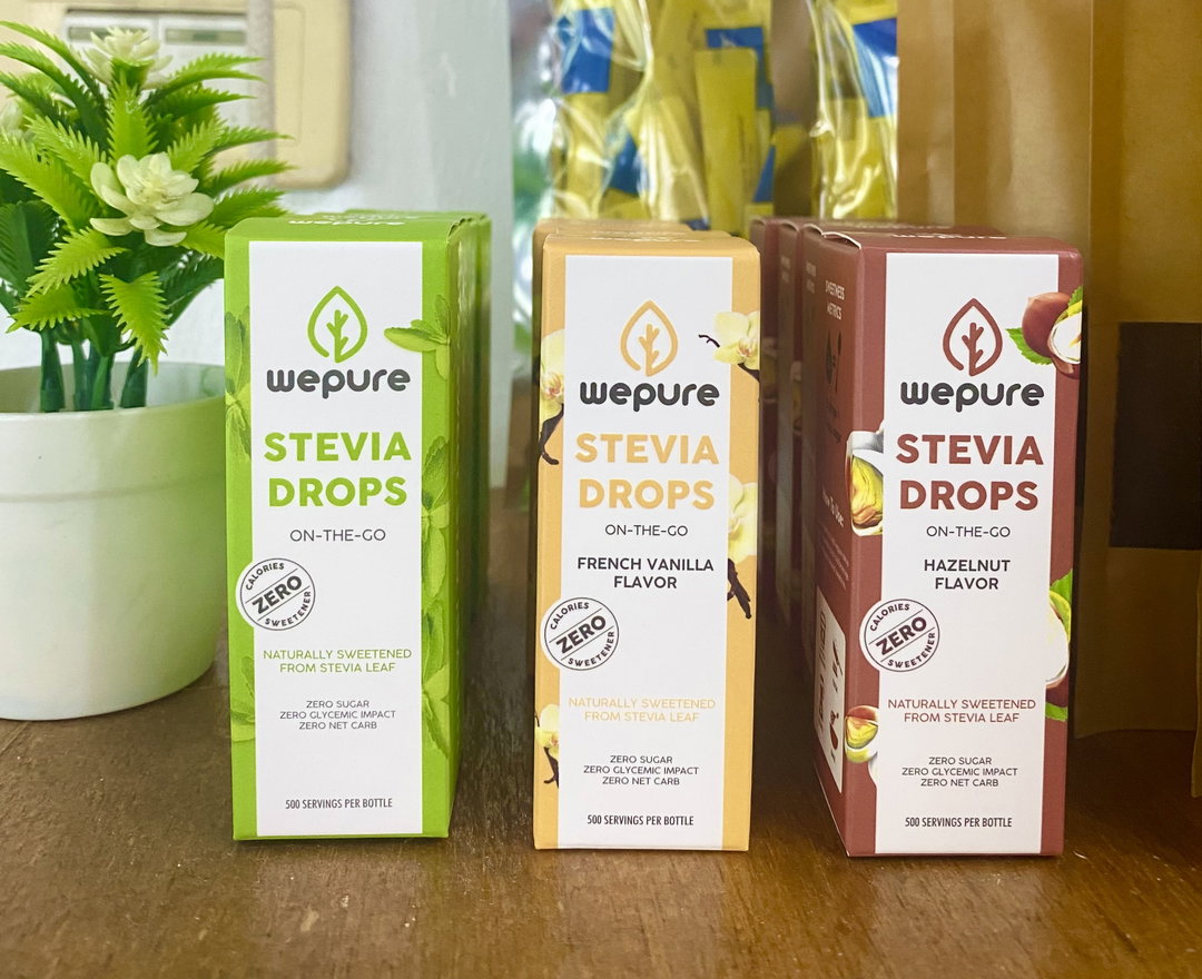 Wepure Stevia Drops On-the-Go (Hazelnut Flavor) 30 mL