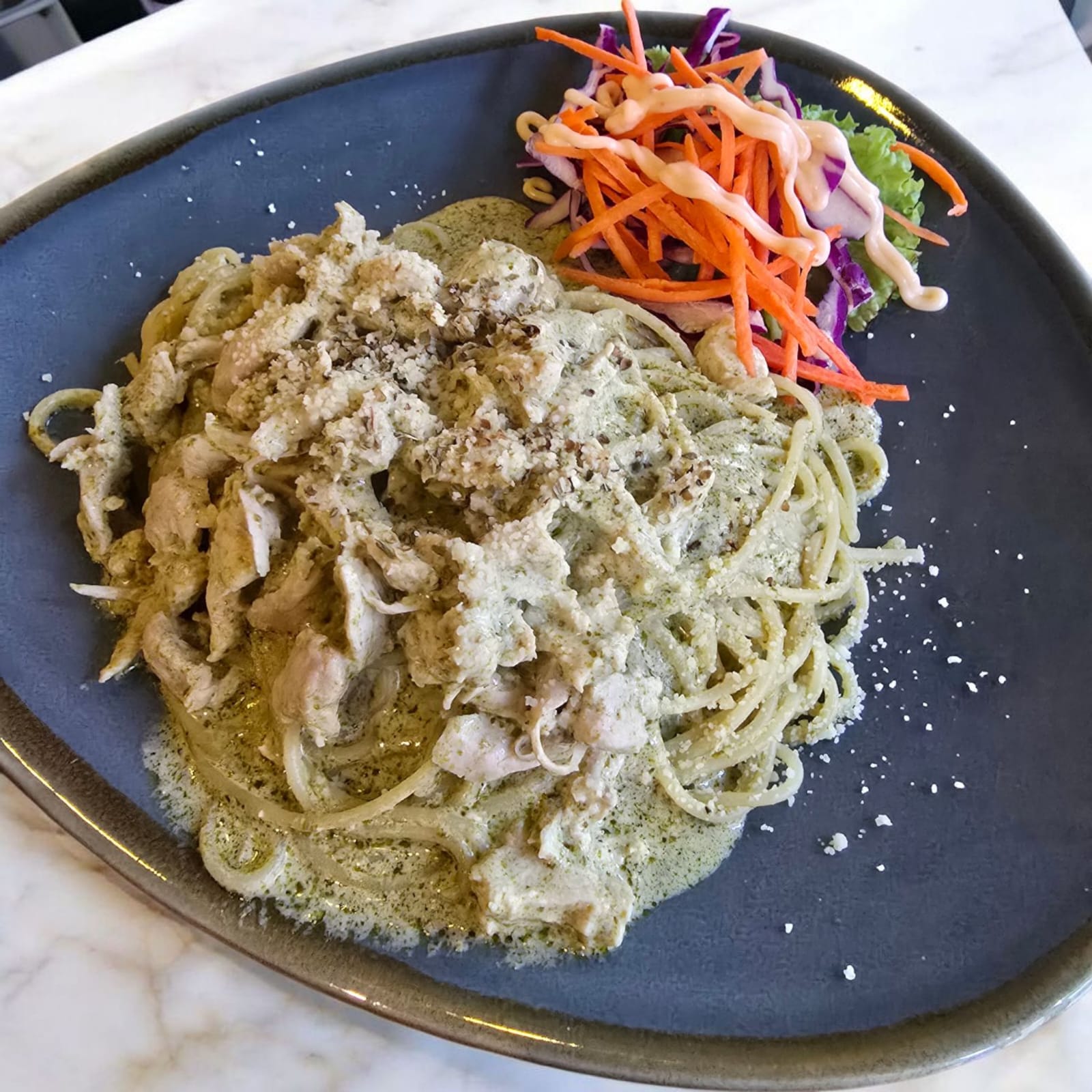 Mushroom or Chicken Pesto Pasta_0