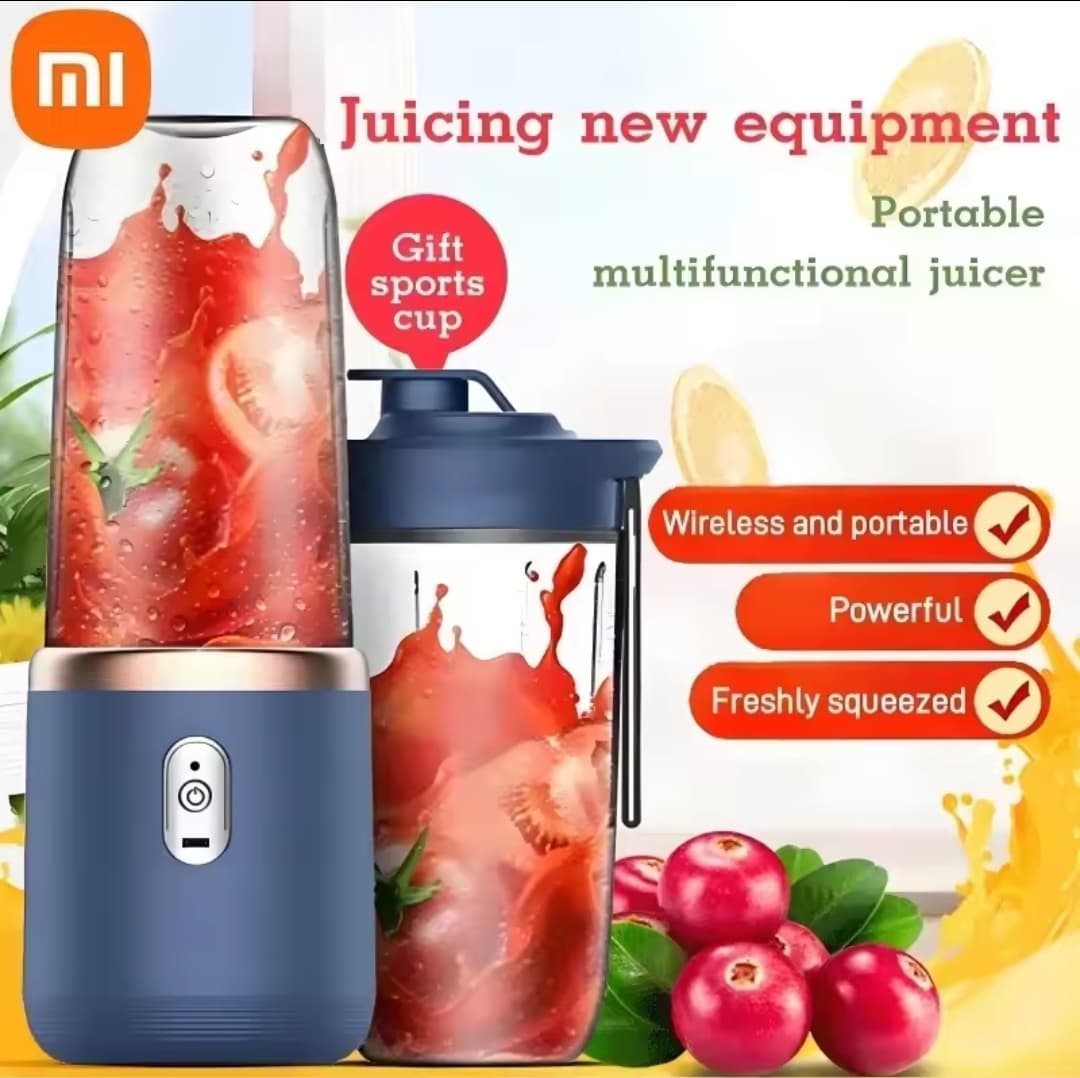 Hand-sized Wireless Juicer Cup – 6-Blade USB Rechargeable