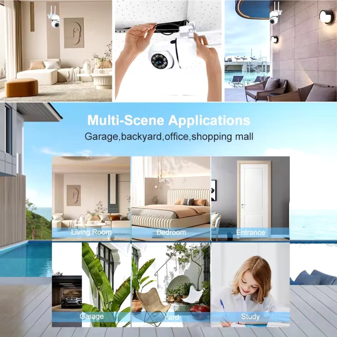 8MP Wireless PTZ Outdoor Security Camera | HD Night Vision + AI Smart Tracking_1