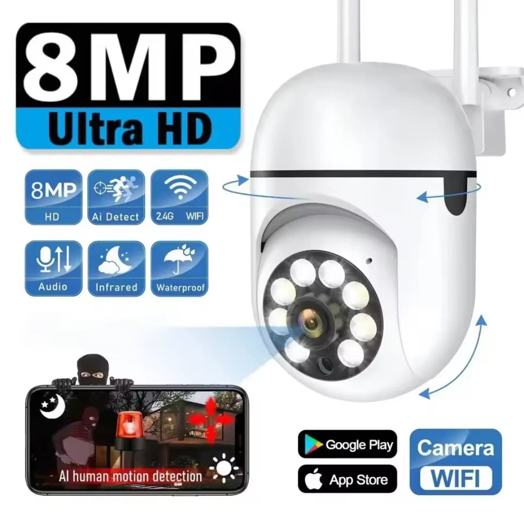 8MP Wireless PTZ Outdoor Security Camera | HD Night Vision + AI Smart Tracking_0