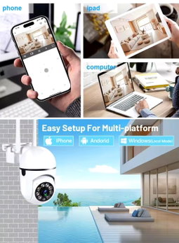 8MP Wireless PTZ Outdoor Security Camera | HD Night Vision + AI Smart Tracking