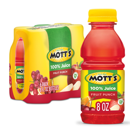 Jugo Mott, botellas de 8 fl oz, paquete de 6