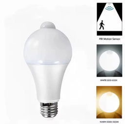 PIR Motion Sensor LED Bulb | E27 Base | 6W–20W | White or Warm Glow