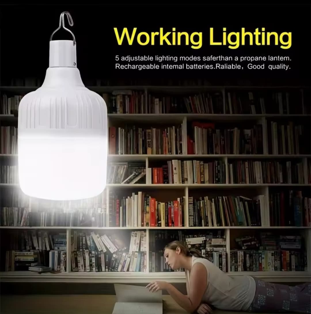 Emergency Lighting Portable Camping LED Bulb | USB Rechargeable | Flashlight & Hanging Tent Light_2