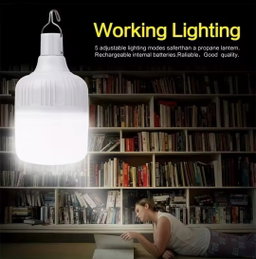 Emergency Lighting Portable Camping LED Bulb | USB Rechargeable | Flashlight & Hanging Tent Light