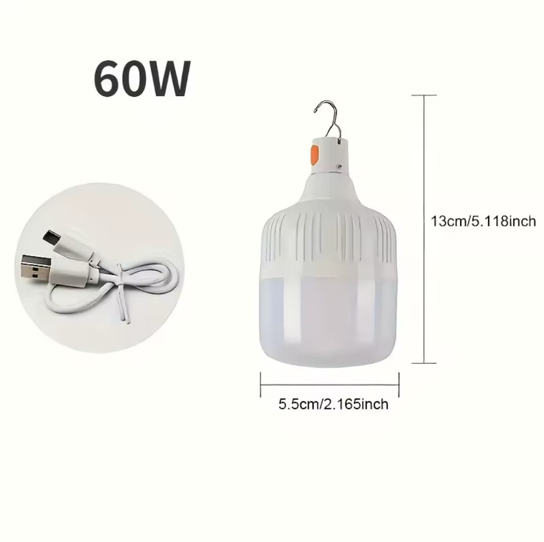 Emergency Lighting Portable Camping LED Bulb | USB Rechargeable | Flashlight & Hanging Tent Light_1