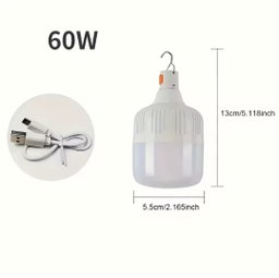 Emergency Lighting Portable Camping LED Bulb | USB Rechargeable | Flashlight & Hanging Tent Light