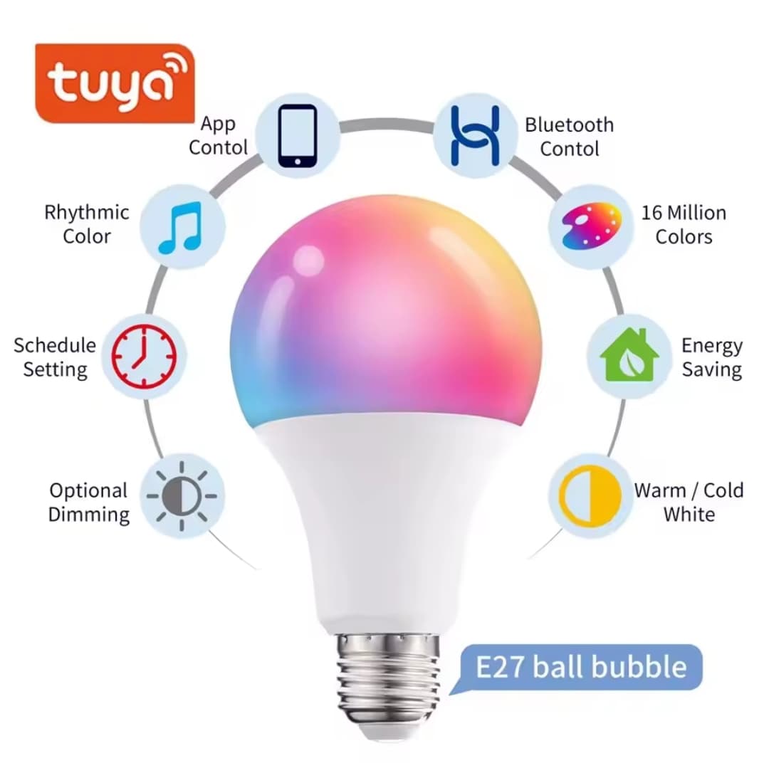 Smart LED Bulb | A19 E26 | 2.4GHz | App & Bluetooth Control | Color Changing | Music Sync_0