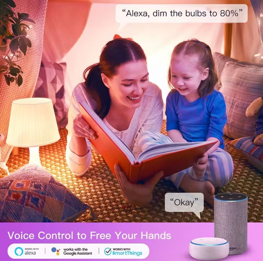 Smart LED Bulb | A19 E26 | 2.4GHz | App & Bluetooth Control | Color Changing | Music Sync_2