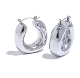 Badu Chunky Hoops - Silver