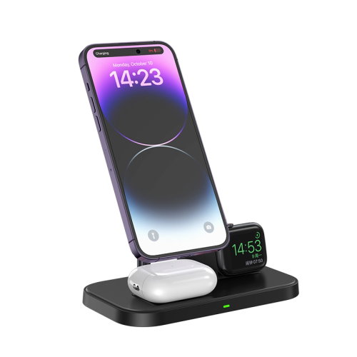 WA22 3 in 1 Magnetic Wireless Charger Phone Holder for iPhone 12 / 13 / 14 / 15 Series
