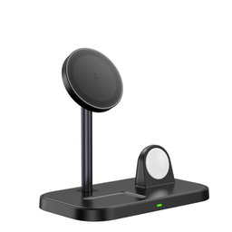 WA22 3 in 1 Magnetic Wireless Charger Phone Holder for iPhone 12 / 13 / 14 / 15 Series