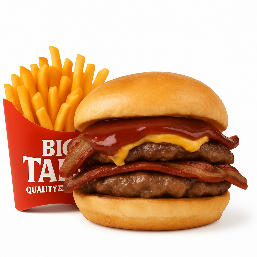 Bacon & Cheddar + Papas Fritas