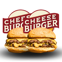2 Cheese Burger Dobles + 2 Papas Fritas