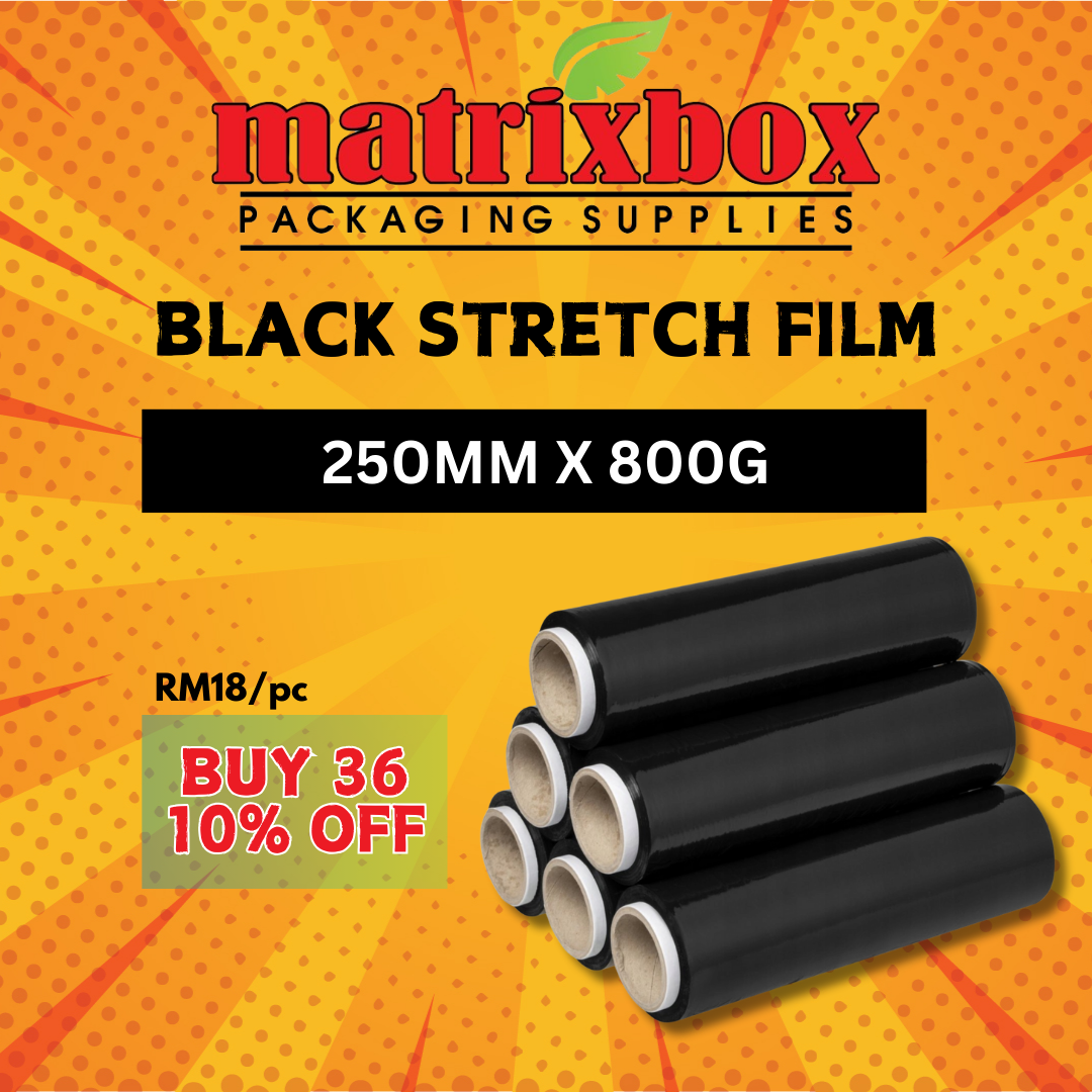 250MM Black Stretch Film