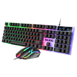 Combo Teclado + Mouse Gamer Bajeal Rgb Laptop Pc Usb Mecânico