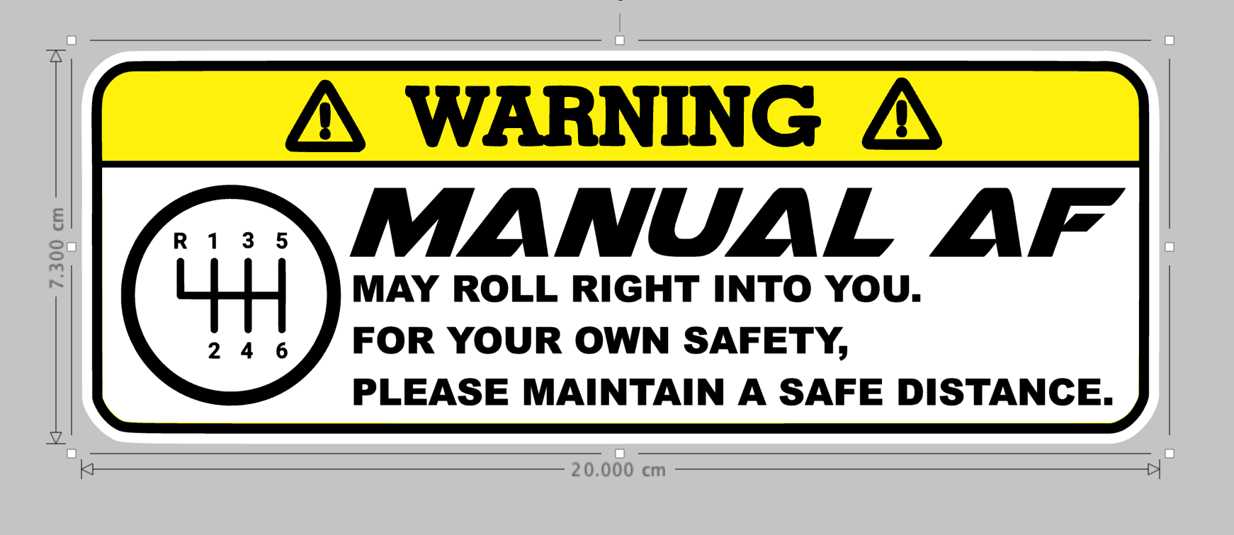 Funny Manual Transmission Car Decal – “Manual AF” – Stick Shift JDM Bumper Sticker – Weatherproof Vinyl – Gift for Car Enthusiasts_1