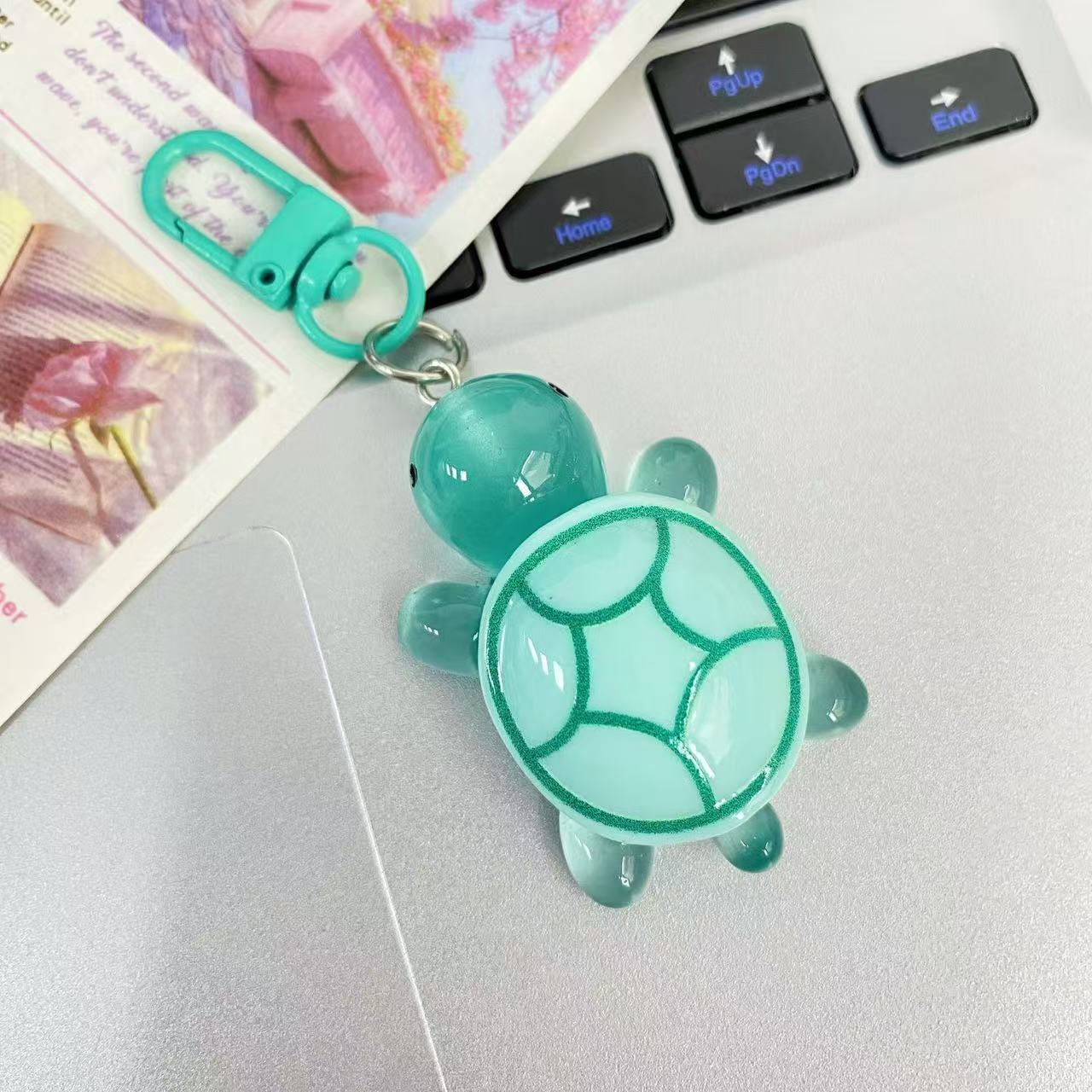 Mini Pastel Turtle Keychain_7