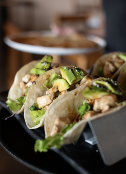 Trio of tacos (shrimp, beef, chicken, chorizo, or octopus)