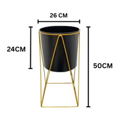 FLOWER METAL POT  - 1005