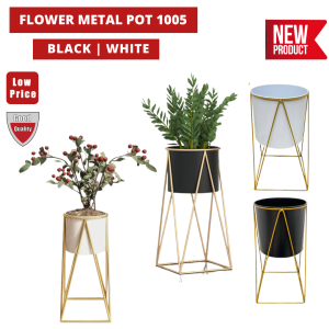 FLOWER METAL POT  - 1005