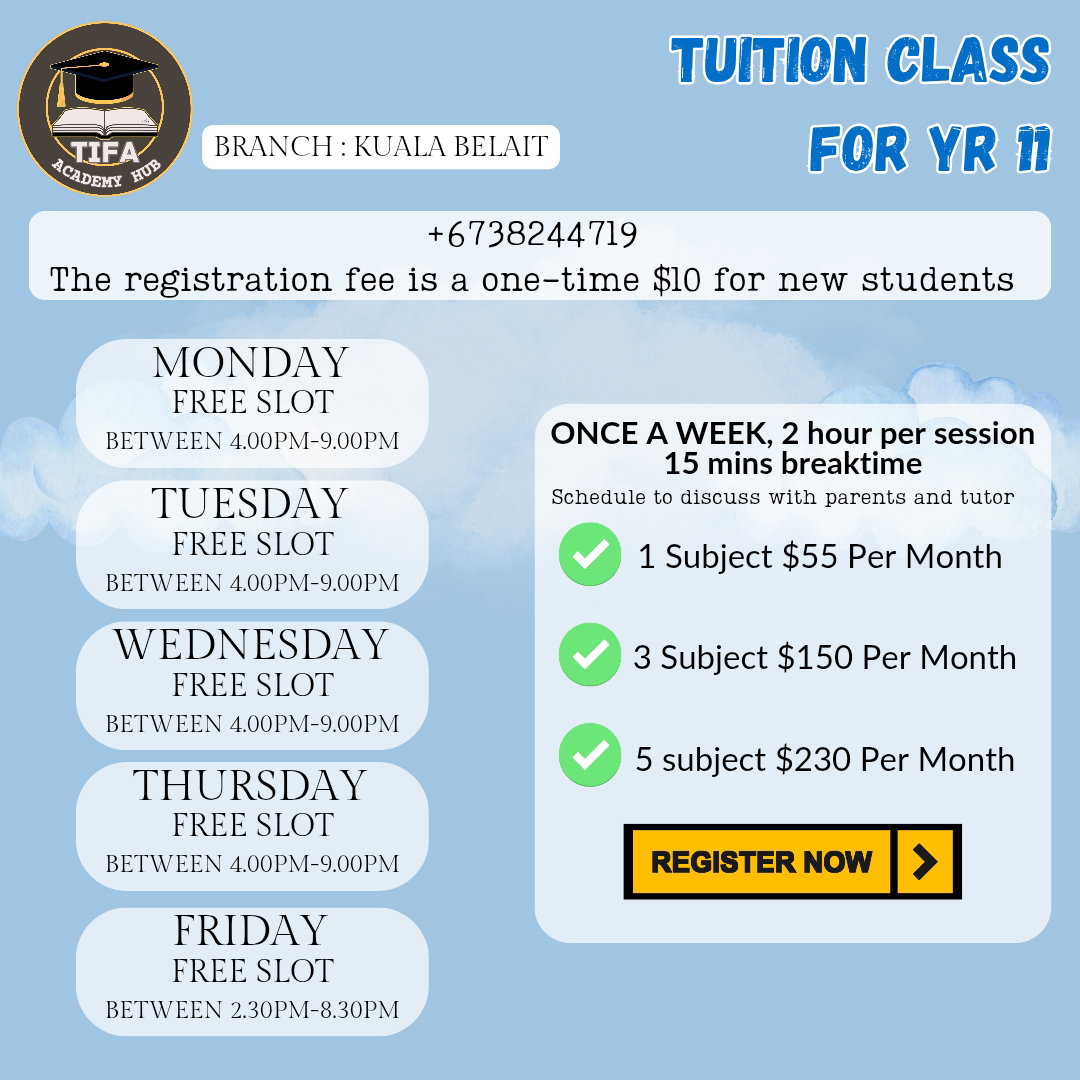Year 9-11 Tuition Fee Per Month_0