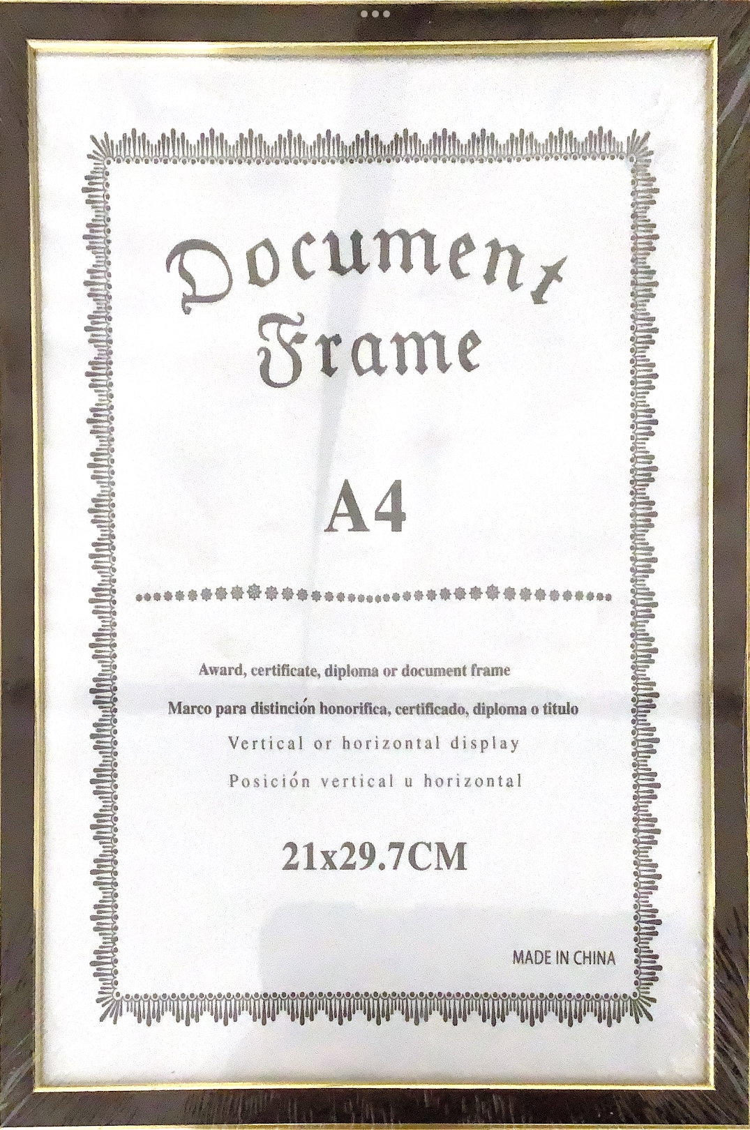 Frame Brown and Gold Size (A4)