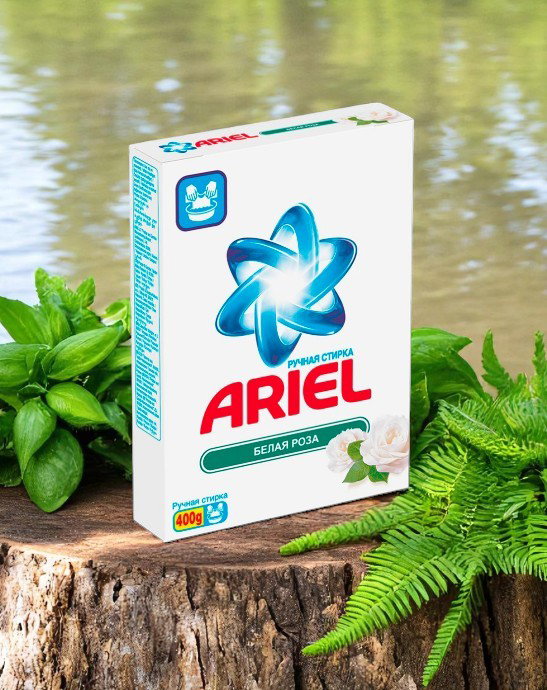 Хокка/Порошок Ariel 400г руч Белая роза_0