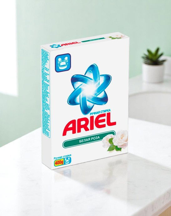 Хокка/Порошок Ariel 400г руч Белая роза_1
