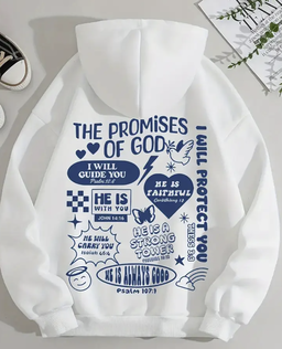 Women's Inspirational Quote Hoodie - WHITE