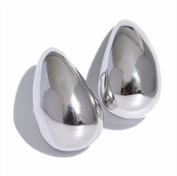 Tear Drop Earrings - Silver