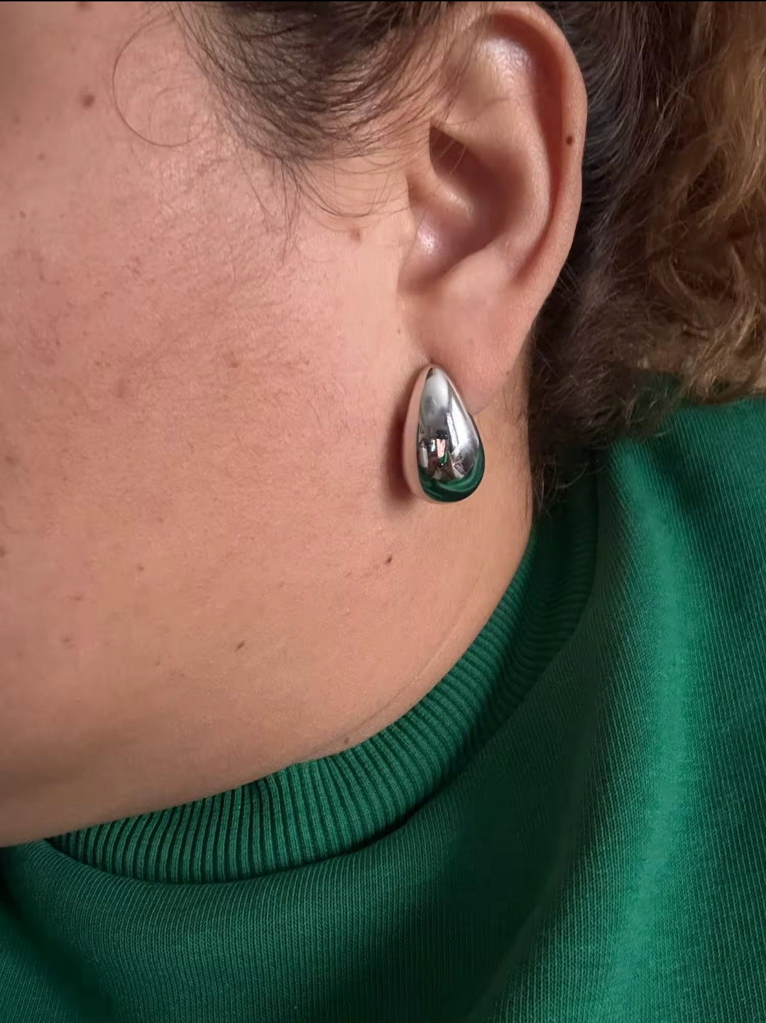 Tear Drop Earrings - Silver_1