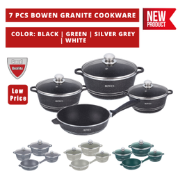 7 PCS BOWEN GRANITE COOKWARE