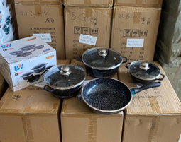 7 PCS BOWEN GRANITE COOKWARE
