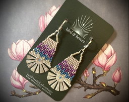Silver Inca Moonrise Earrings 