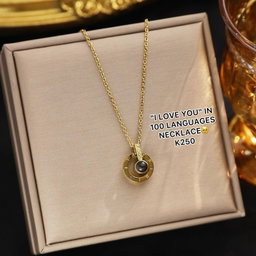 “I LOVE YOU” in 100 languages necklace