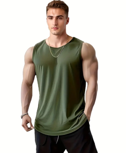 Quick-Dry TankTops for Men - Army Green
