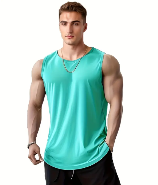 Quick-Dry TankTops for Men - Turqoise_1