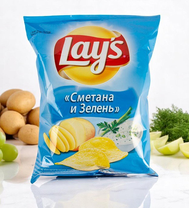(Чипсы) Lays 70-80 г. сметана ва кабудӣ